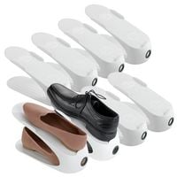 Produktbild: Schuhhalter Wei&szlig; 8er Set, platzsparend &uuml;bereinander stapelbar