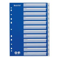 Produktbild: LEITZ Plastikregister Monate 1-12 blau/wei&szlig; DIN A4