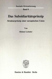 Produktbild: Das Subsidiarit&auml;tsprinzip.
