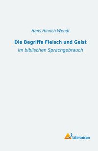 Produktbild: Die Begriffe Fleisch und Geist