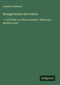 Produktbild: Renegatentum des Geistes