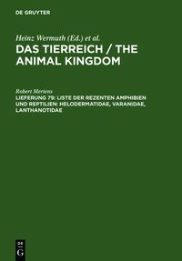 Produktbild: Liste der rezenten Amphibien und Reptilien: Helodermatidae, Varanidae, Lanthanotidae