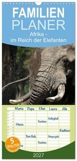 Produktbild: Familienplaner 2027 - Afrika - im Reich der Elefanten mit 5 Spalten (Wandkalender, 21 x 45 cm) CALVENDO