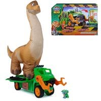 Produktbild PAW Patrol: Der Dino Film, Rockys Megasaurus Transport-Fahrzeug, per Knopfdruck aufblasbarer Dino