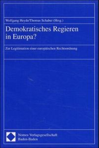Produktbild: Demokratisches Regieren in Europa?