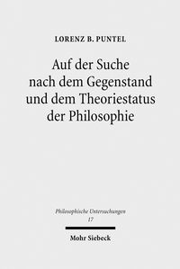 Produktbild: Auf der Suche nach dem Gegenstand und dem Theoriestatus der Philosophie