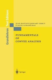 Produktbild: Fundamentals of Convex Analysis