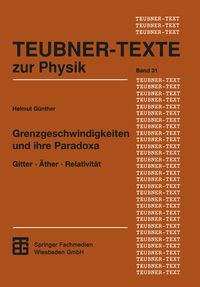 Produktbild: Grenzgeschwindigkeiten und ihre Paradoxa