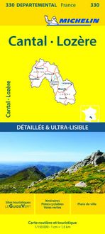 Produktbild: Cantal, Lozire - Michelin Local Map 330
