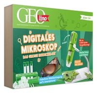 Produktbild: FRANZIS 67184 - GEOLINO Digitales Mikroskop, das gro&szlig;e Entdecker-Set mit Experimentierideen f&uuml;r drinnen und drau&szlig;en f&uuml;r Kinder ab 8 Jahren, inkl. 96-seitigem Begleitbuch