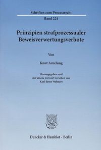 Produktbild: Prinzipien strafprozessualer Beweisverwertungsverbote.
