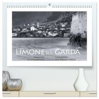 Produktbild: Limone sul Garda schwarzwei&szlig; (hochwertiger Premium Wandkalender 2026 DIN A2 quer), Kunstdruck in Hochglanz