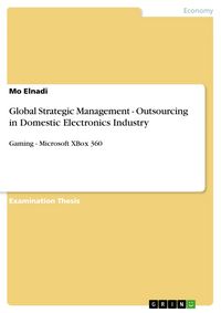 Produktbild: Global Strategic Management - Outsourcing in Domestic Electronics Industry