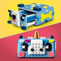 LEGO DOTS 41805 Tier-Kreativbox mit Schubfach, Bastelset für Kinder