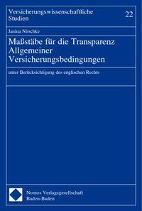 Produktbild: Ma&szlig;st&auml;be f&uuml;r die Transparenz Allgemeiner Versicherungsbedingungen