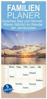 Produktbild: Familienplaner 2027 - Zwischen See und Himmel - Waren (M&uuml;ritz) im Wandel der Jahreszeiten mit 5 Spalten (Wandkalender, 21 x 45 cm) CALVENDO