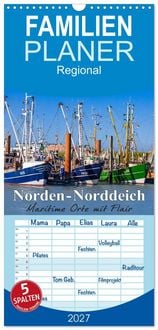 Produktbild: Familienplaner 2027 - Norden-Norddeich. Maritime Orte mit Flair mit 5 Spalten (Wandkalender, 21 x 45 cm) CALVENDO
