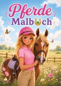 Produktbild: Pferde Malbuch f&uuml;r M&auml;dchen von 6&ndash;8 Jahren mit 50 sch&ouml;nen Ausmalbildern