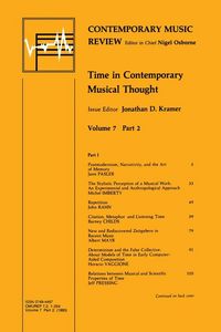 Produktbild: Time in Contemporary Musical Thought