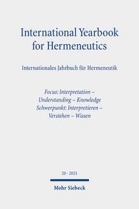 Produktbild: International Yearbook for Hermeneutics / Internationales Jahrbuch f&uuml;r Hermeneutik