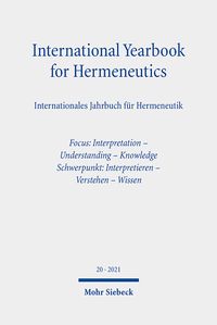 Produktbild: International Yearbook for Hermeneutics / Internationales Jahrbuch f&uuml;r Hermeneutik