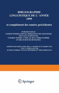 Produktbild: Bibliographie linguistique de l&rsquo;ann&eacute;e 1999/Linguistic Bibliography for the year 1999