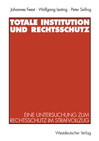 Produktbild: Totale Institution und Rechtsschutz