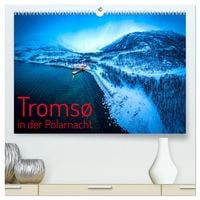 Produktbild: Troms&oslash; in der Polarnacht (hochwertiger Premium Wandkalender 2026 DIN A2 quer), Kunstdruck in Hochglanz