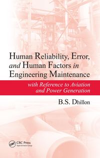 Produktbild: Human Reliability, Error, and Human Factors in Engineering Maintenance