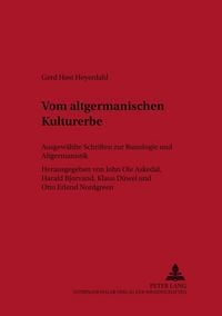 Produktbild: Vom altgermanischen Kulturerbe