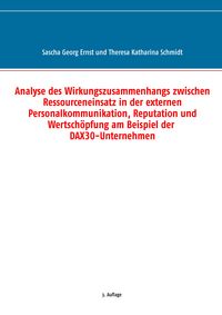 Produktbild: Analyse des Wirkungszusammenhangs zwischen Ressourceneinsatz in der externen Per