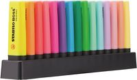 Produktbild: STABILO Textmarker -   BOSS ORIGINAL - 15er Tischset - 9 Leuchtfarben, 6 Pastellfarben
