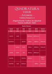 Produktbild: Quadratura Verbi / Quadratura Verbi: Altgriechische Verben im Quadrat. Verbokuformat 6x6. Pr&auml;sens Indikativ Aktiv