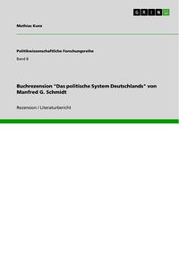 Produktbild: Buchrezension "Das politische System Deutschlands" von Manfred G. Schmidt