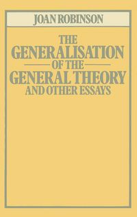 Produktbild: The Generalisation of the General Theory and other Essays