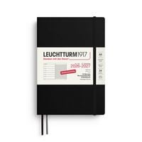 Produktbild: Wochenkalender & Notizbuch Medium (A5) 2027, 18 Monate, Softcover, Schwarz, Deutsch