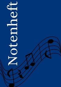 Produktbild: Notenheft: DIN A4 Notenlinienheft | 60 Seiten mit 12 Notenzeilen / Systeme pro Blatt | Papier 90g/m&sup2; | Musikheft mit Notenlinien