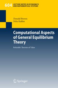 Produktbild: Computational Aspects of General Equilibrium Theory