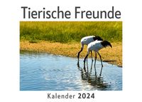 Produktbild: Tierische Freunde (Wandkalender 2024, Kalender DIN A4 quer, Monatskalender im Querformat mit Kalendarium, Das perfekte Geschenk)