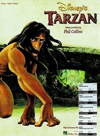 Produktbild: Disney's Tarzan Piano Vocal Guitar Songbook Sheet Music for Intermediate Players by Phil Collins Official Soundtrack Arrangements with Lyrics, Chords, Guitar Diagrams, and Color Artwork