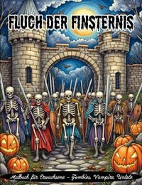 Produktbild: Fluch der Finsternis - Malbuch f&uuml;r Erwachsene - Halloween, Vampire, Untote, Zombies
