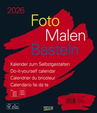 Produktbild: Foto-Malen-Basteln Bastelkalender schwarz groß 2026