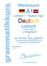 Produktbild: W&ouml;rterbuch Deutsch - Lettisch - Englisch Niveau A1
