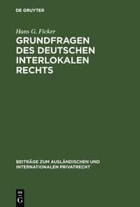 Produktbild: Grundfragen des deutschen interlokalen Rechts