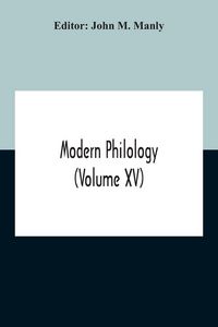 Produktbild: Modern Philology (Volume Xv)