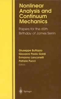 Produktbild: Nonlinear Analysis and Continuum Mechanics