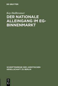 Produktbild: Der nationale Alleingang im EG-Binnenmarkt