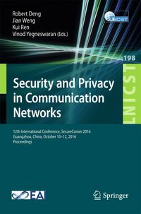 Produktbild: Security and Privacy in Communication Networks