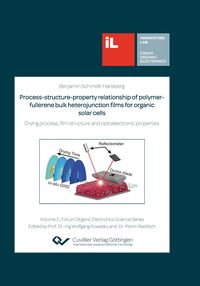 Produktbild: Process-structure-property relationship of polymer-fullerene bulk heterojunction films for organic solar cells. Drying process, film structure and optoelectronic properties