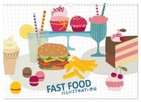 Produktbild: Fast Food Illustration (Wandkalender 2026 DIN A3 quer), CALVENDO Monatskalender
